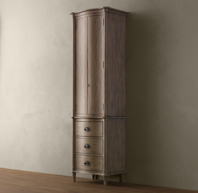 Empire Rosette Tall Bath Cabinet