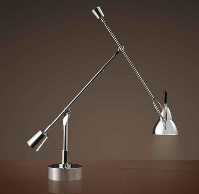 Counterpoise Task Table Lamp Polished Nickel