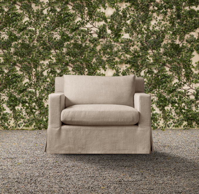 Belgian Track Arm Outdoor Lounge Chair
