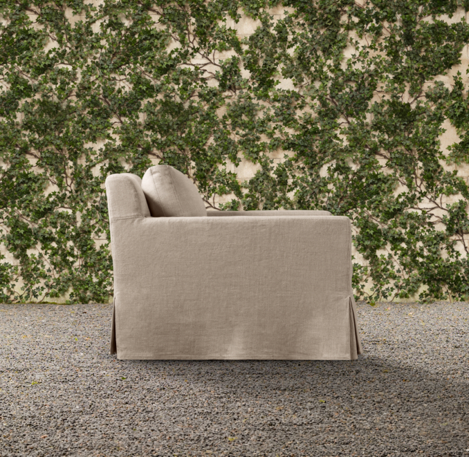 Belgian Track Arm Outdoor Lounge Chair