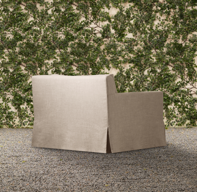 Belgian Track Arm Outdoor Lounge Chair