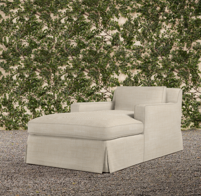 Belgian Track Arm Outdoor Chaise