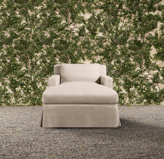 Belgian Track Arm Outdoor Chaise