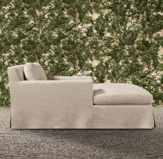 Belgian Track Arm Outdoor Chaise