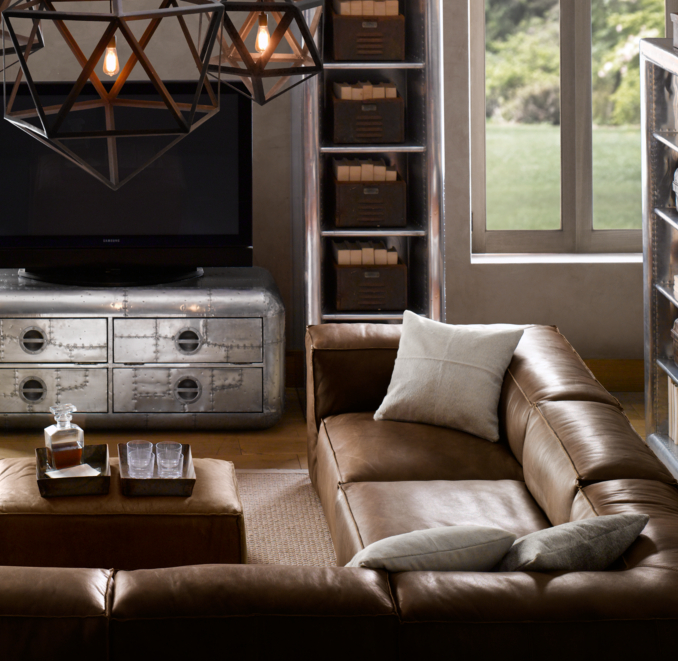 Fulham Leather U-Sofa Sectional