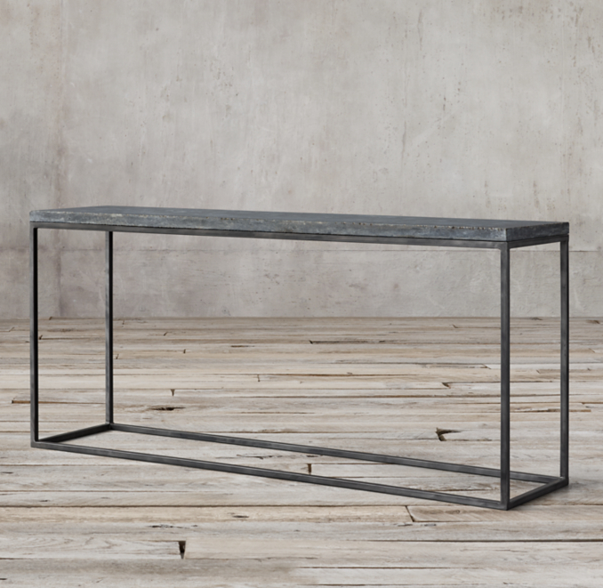 Delphine Bluestone & Metal Console Table