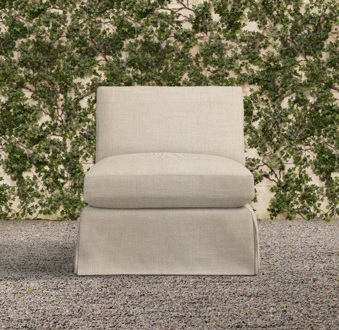 Belgian Track Arm Outdoor Armless Chair