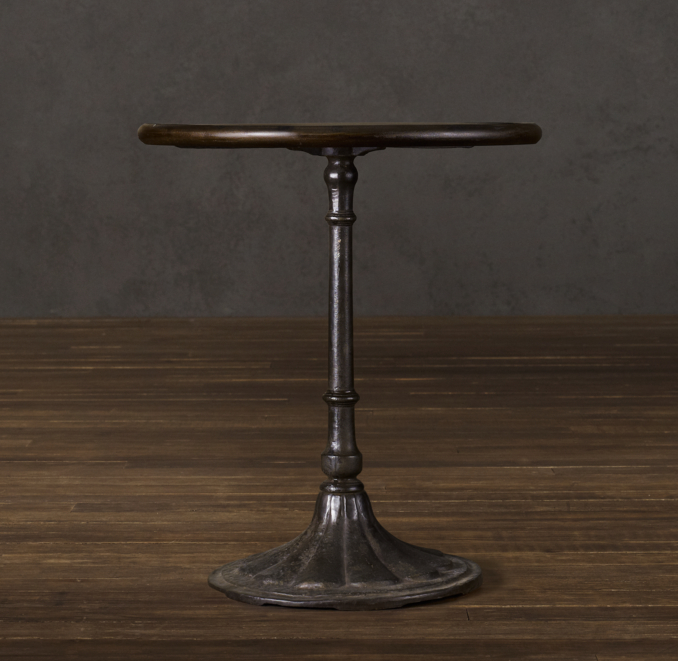 23" 20th C. Chrysanthemum Brasserie Table (Set of 2)