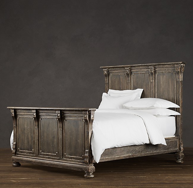 St. James Panel Bed Antiqued Coffee