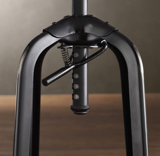 Vintage Toledo Barstool Distressed Black