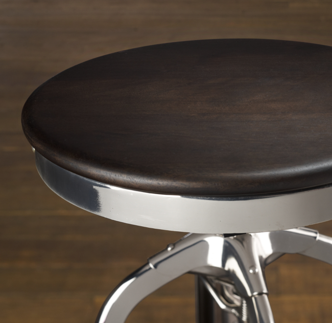 Vintage Toledo Barstool Polished Chrome