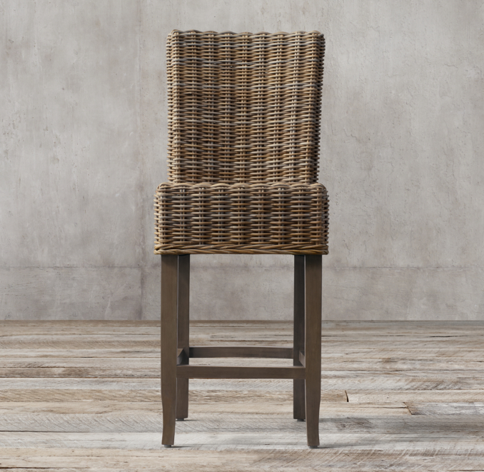 Handwoven Rattan Barstool