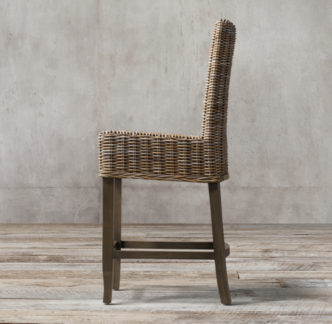 Handwoven Rattan Barstool