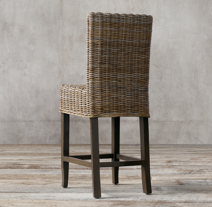 Handwoven Rattan Barstool