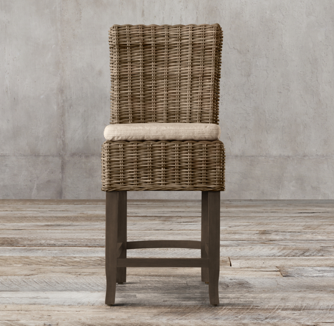 Handwoven Rattan Counter Stool