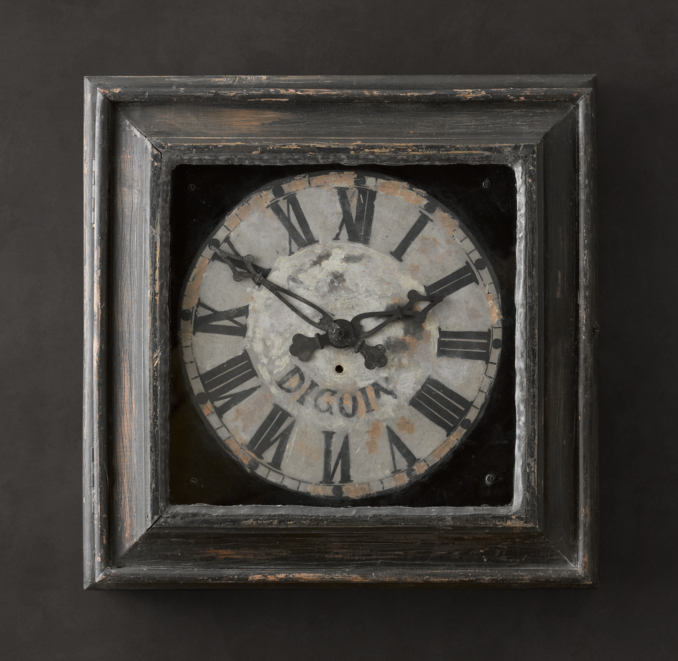 19th C. Framed Digoin Clock