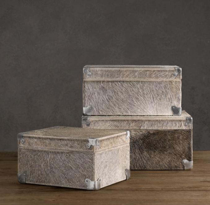 Hair-on-Hide Storage Boxes