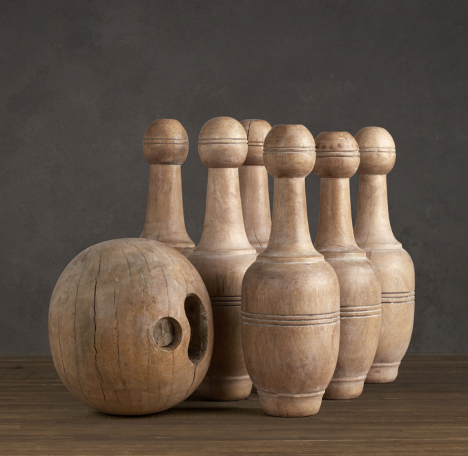 1920s French Bowling Set