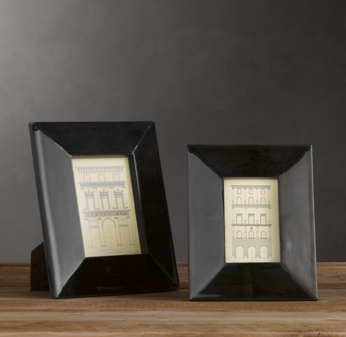 Beveled Horn Frames Black