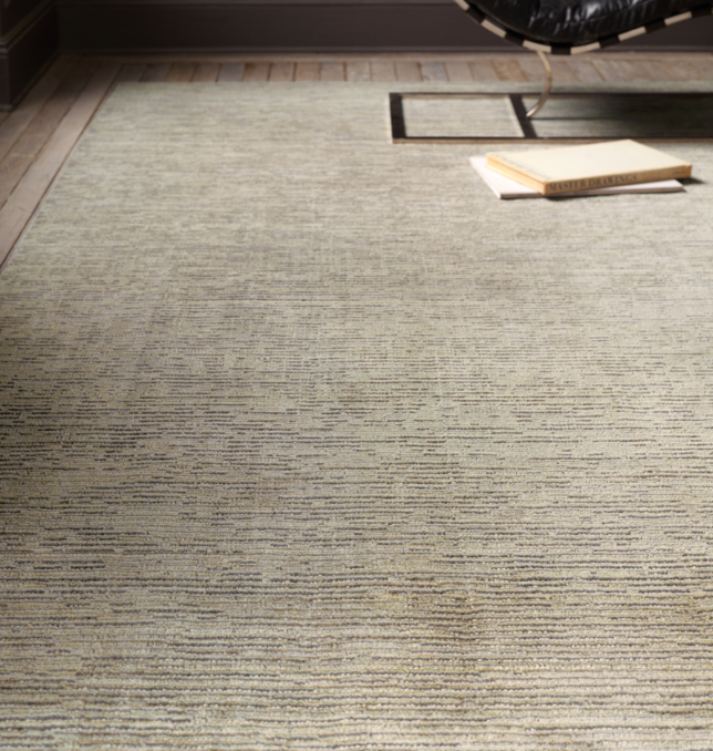 Distressed Wool Rug - Grey
