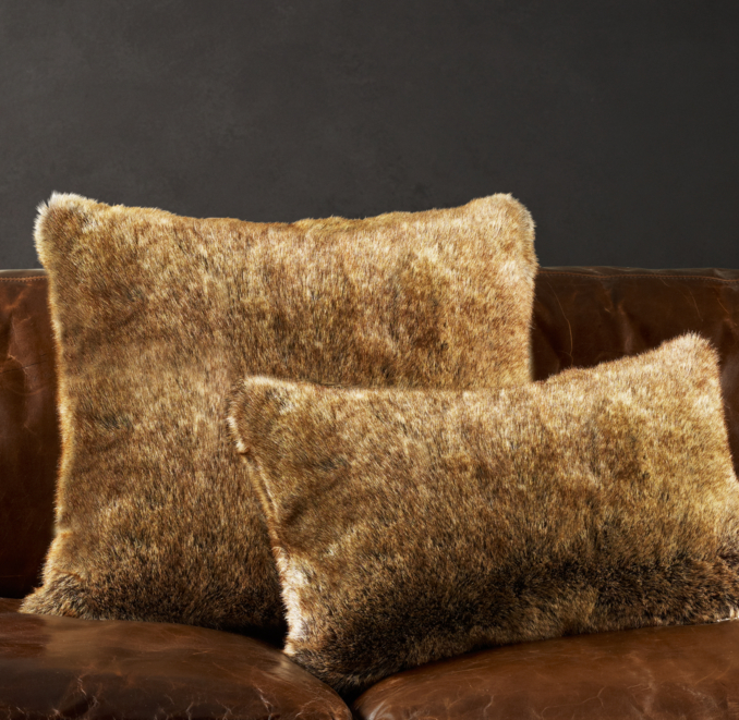 Luxe Faux Fur Pillow Covers - Coyote