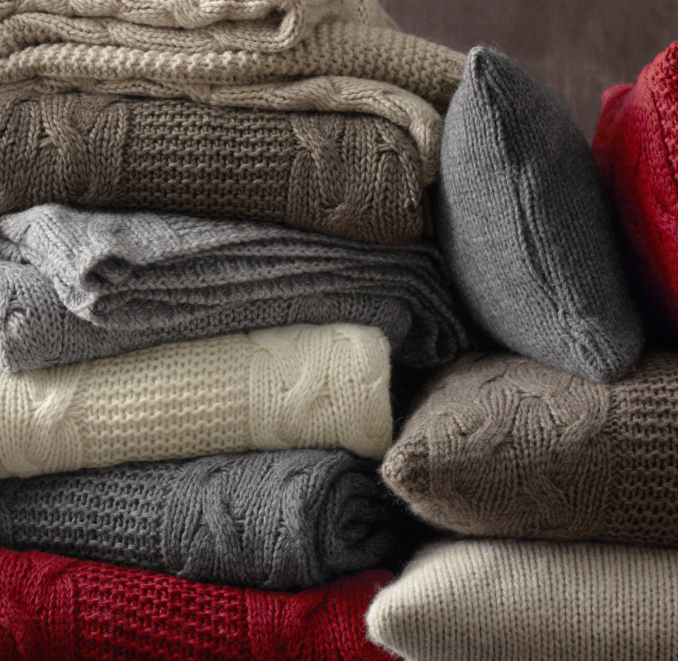 Italian Wool & Alpaca Cable Knit Throws