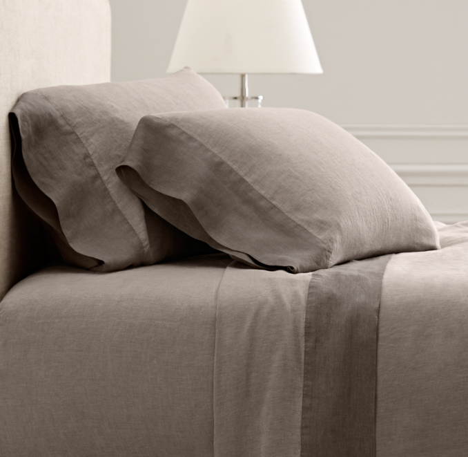 Stonewashed Framed Belgian Linen Sheet Set