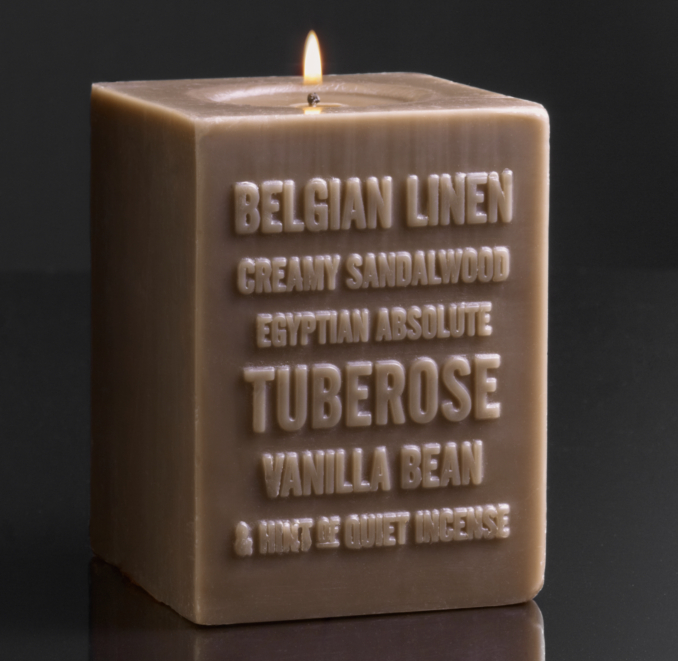 Belgian Linen Pillar Candle
