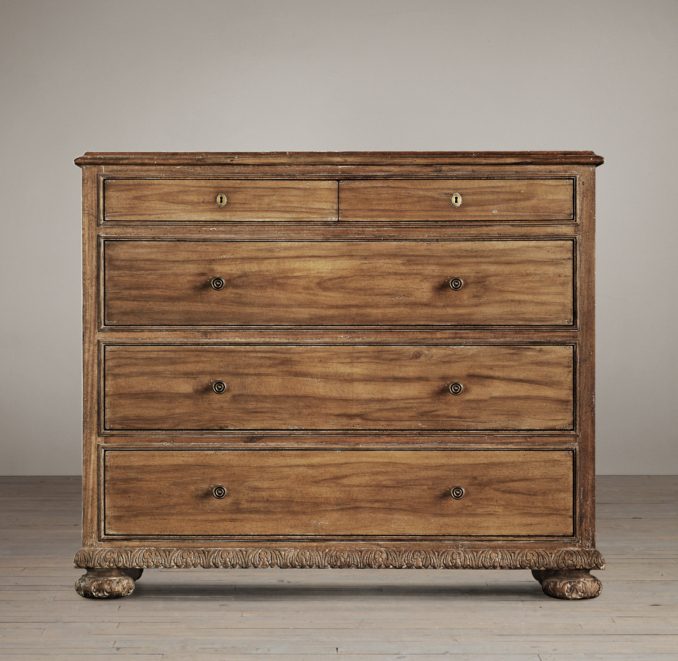 French Empire 5-Drawer Dresser