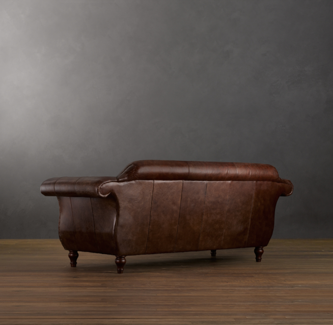 6' Regency Leather Sofa