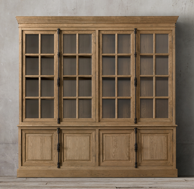 French Casement Wide Sideboard & Hutch