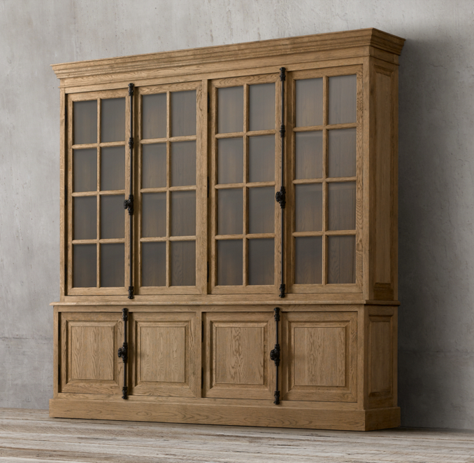 French Casement Wide Sideboard & Hutch