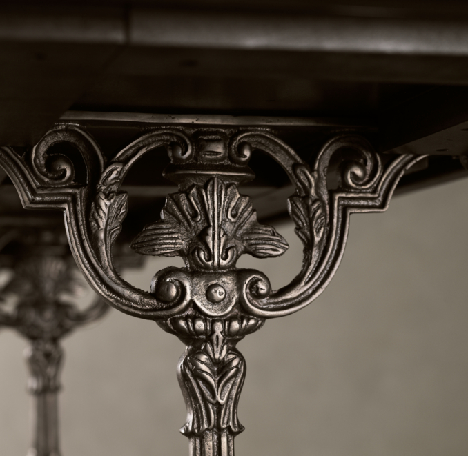 68" 19th C. French Zinc and Cast Iron Console