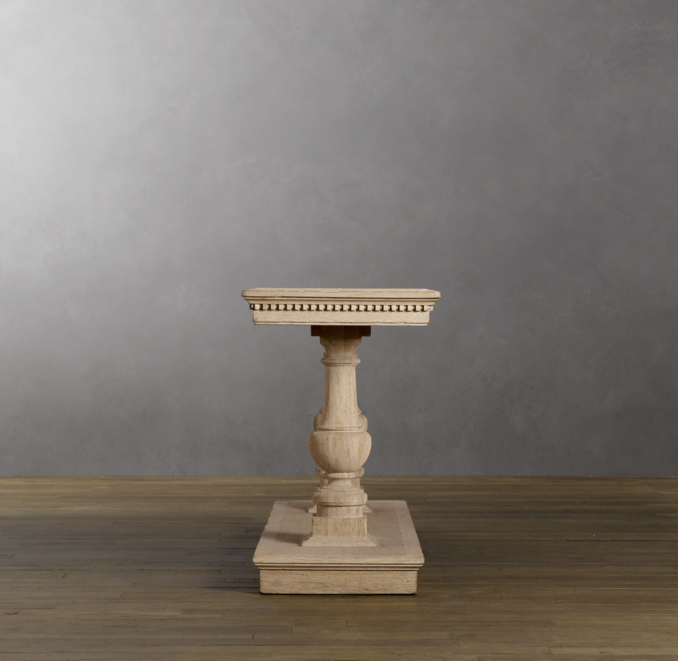 78" 15th C. Dual-Baluster Oak Console 