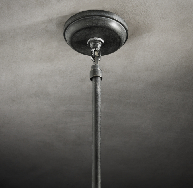 Vintage Barn Pendant Weathered Zinc
