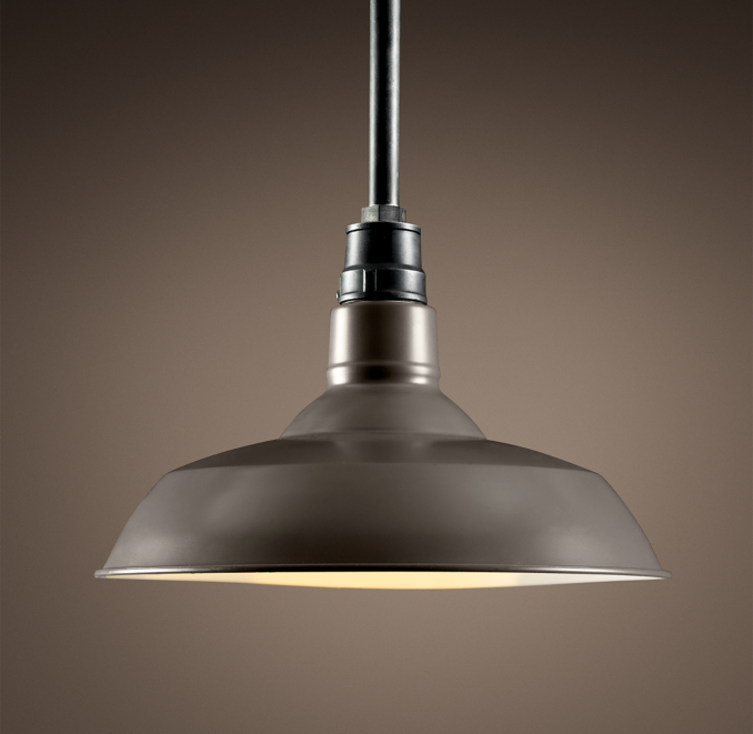 Vintage Barn Pendant Slate Grey