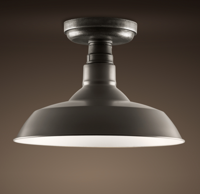 Vintage Barn Flushmount Slate Grey