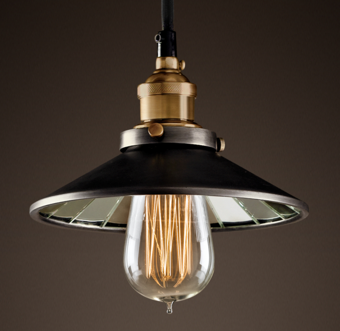 Reflector Filament 7½ Pendant Aged Steel