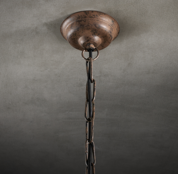 19th C. French Baroque Wood 8-Arm Chandelier 