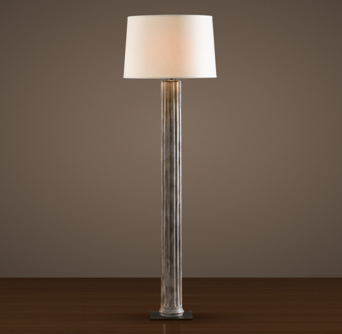 19th C. Zinc Column Floor Lamp