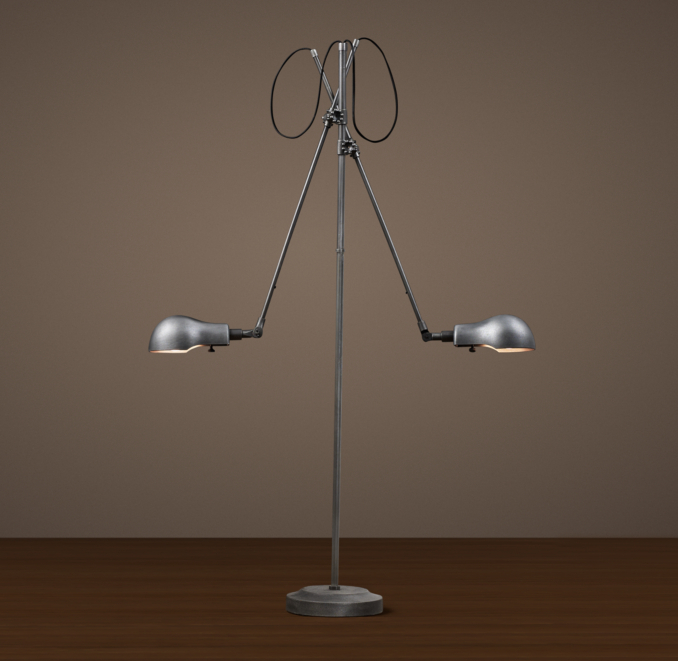 1900s Pharmacy Double-Arm Floor Lamp