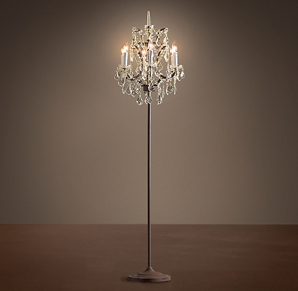 19th C. Rococo Iron & Crystal Floor Lamp | Floor | Restoration ...
