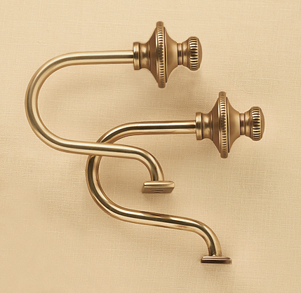 Knurled Drapery Tiebacks