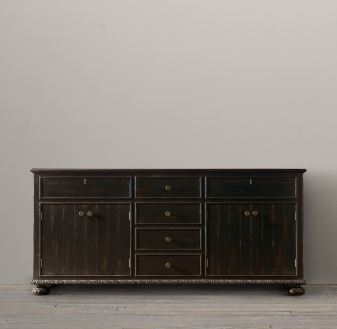 French Empire Double Vanity Sink Base