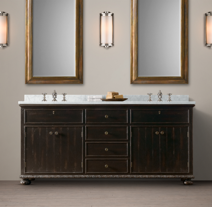 French Empire Double Vanity Sink