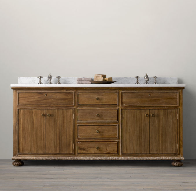 French Empire Double Vanity Sink