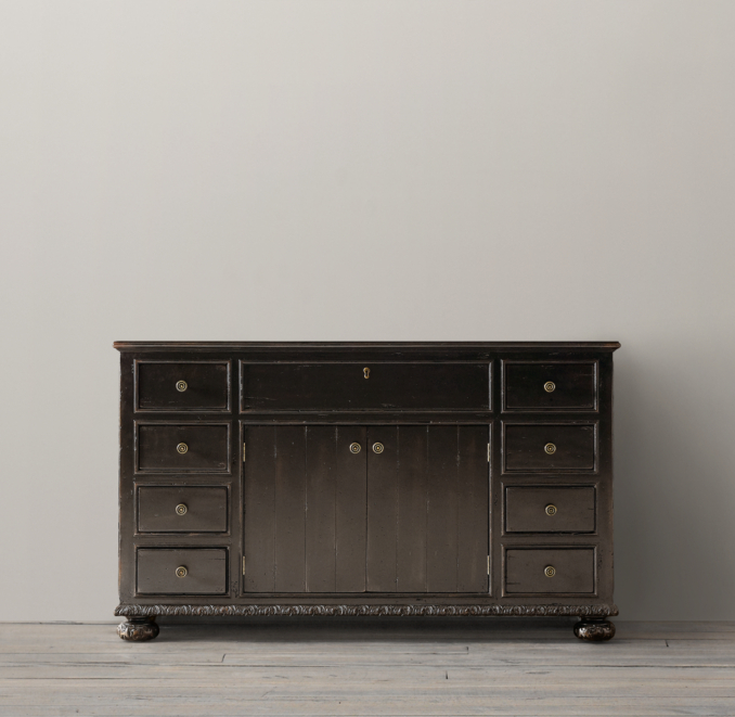 French Empire Extra-Wide Single Vanity Sink Base