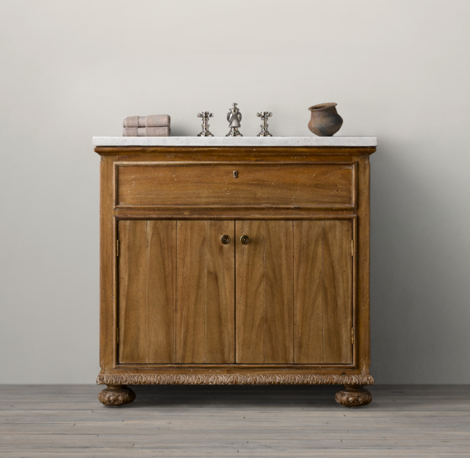 French Empire Single Vanity Sink
