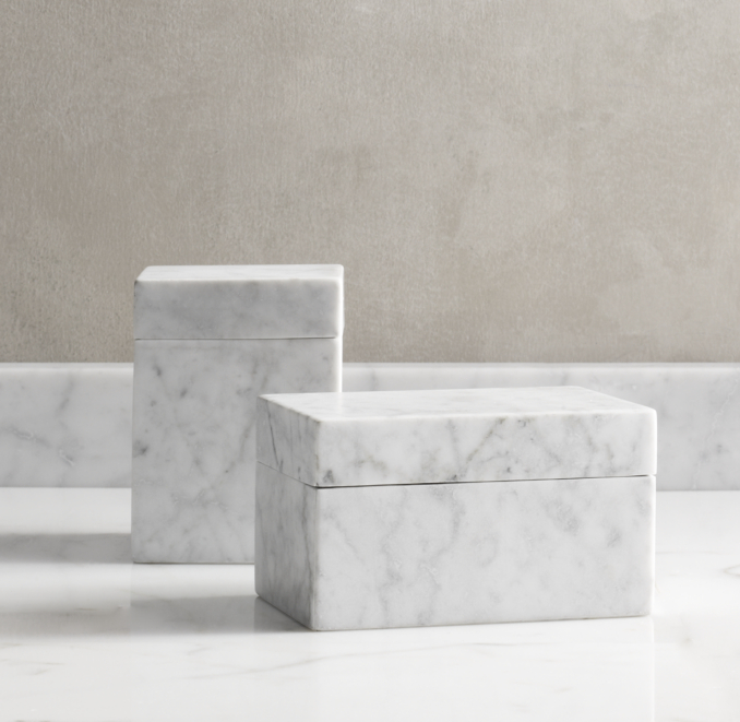 Carrara Marble Canisters