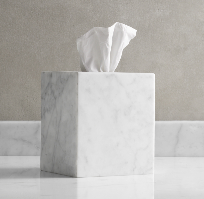 Carrara Marble  Tissue Cover